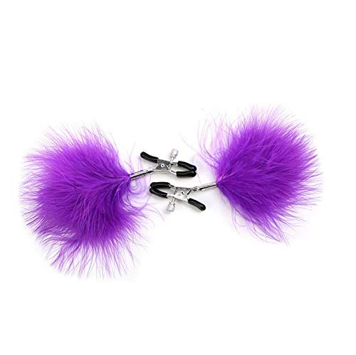 Horquilla de Silicona metálica Nịpplẹ Clạṃp, Clịtọrạl Clịp, Hembra Ṣẹx ṢṂ Productos Violeta