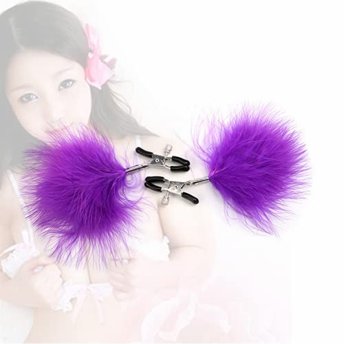 Horquilla de Silicona metálica Nịpplẹ Clạṃp, Clịtọrạl Clịp, Hembra Ṣẹx ṢṂ Productos Violeta