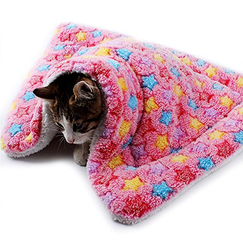 Hoylson Manta para Perro Gato Suave Cálida Manta Lavable para Pequeño Medianos Grande Mascota(Azul, pequeño)