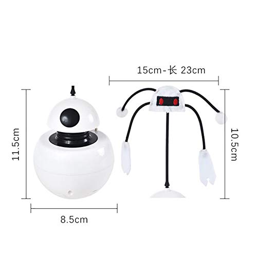 Huachaoxiang Juguete, Automático Interactivo para Gatos 3 En 1 Robot Multifunción 360 Grados Automático Gorra De Juguete Divertido,1