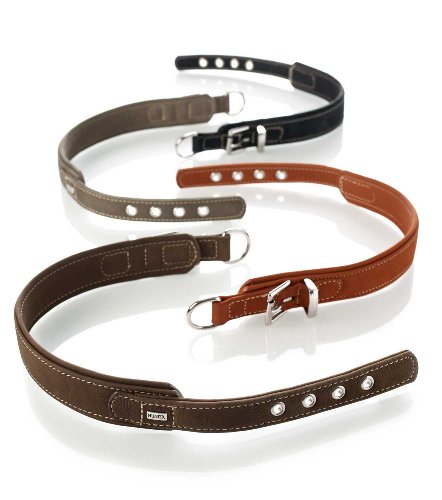 HUNTER Hunting Comfort - Collar de Piel para Perro, antitensión, Suave, Resistente, Talla 45 (S-M), Color Verde Oliva