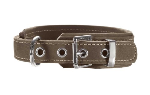 HUNTER Hunting Comfort - Collar de Piel para Perro, antitensión, Suave, Resistente, Talla 45 (S-M), Color Verde Oliva