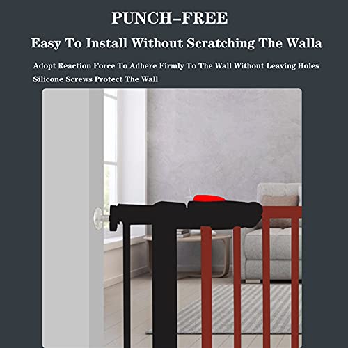 Huo Puerta De Seguridad para Niños Auto Cerrar Swing Swing Stair Cerca Sin Taladrar Puertas Seguridad Escaleras Presión Pasión Cerca para Bebé, Niños, Niños, Mascotas(Size:165-174cm)