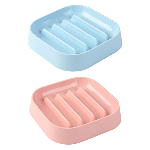 Hwtcjx comedero Lento Perro, comedero antivoracidad, 2 Piezas comedero Gato antivoracidad, Hecho de Material PP, Seguro, no tóxico, Anti-Asfixia, fácil de Limpiar, para Gatos, Perros (Azul, Rosa)