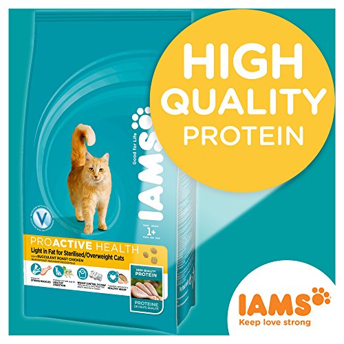 IAMS Proactive Health - Comida para Gatos con Pollo para Gatos esterilizados y con sobrepeso, 10 kg