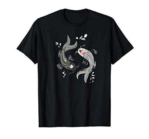 Idea del regalo de papá pez Koi Ying y Yang Camiseta