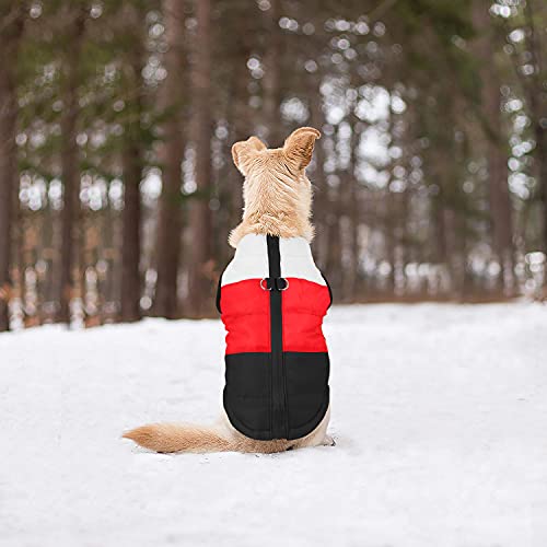 Idepet Mascota Perro Gato Escudo con Correa Ancla Color Patchwork Acolchado Cachorro Chaleco Teddy Chaqueta Chihuahua Disfraces Pug Ropa XS S M L
