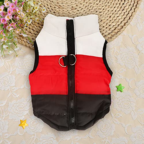 Idepet Mascota Perro Gato Escudo con Correa Ancla Color Patchwork Acolchado Cachorro Chaleco Teddy Chaqueta Chihuahua Disfraces Pug Ropa XS S M L