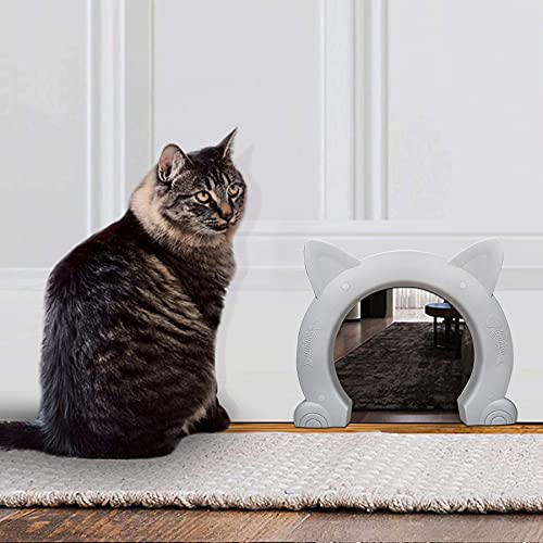 ikuso Puerta interior del gato, puerta del gato para la puerta interior, puertas del animal doméstico para el gato, gatitos y gatitos