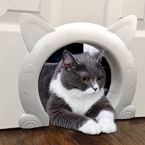 ikuso Puerta interior del gato, puerta del gato para la puerta interior, puertas del animal doméstico para el gato, gatitos y gatitos