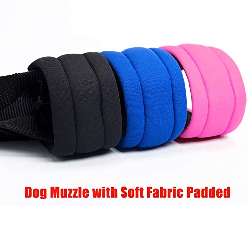 ILEPARK Bozal de la Tela para Perros Grandes Previene Mordidas, Ladridos y Que Mastiquen, Bozal Lazo Ajustable (XXL,Negro)