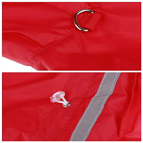 Impermeable para Perros Chubasquero De Perro Impermeable Rojo para Perros Al Aire Libre para Cuatro Estaciones Perros Pequeños Grandes Gatos Abrigo De Lluvia con Capucha Chaquetas Impermeables S