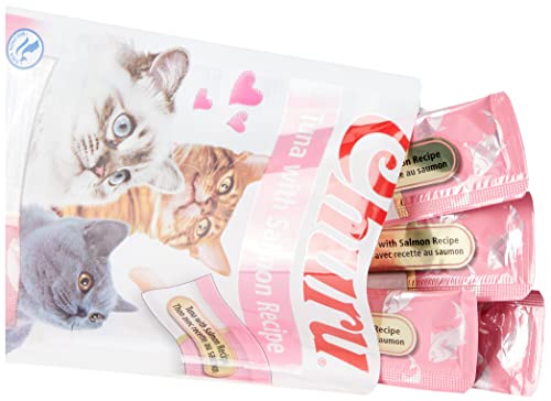 INABA Churu Sticks - Golosinas para Gatos Que se Pueden lamer para Alimentar con la Mano - Delicioso y Saludable refrigerio para Gatos - Atún y Salmón