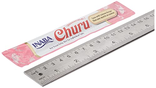 INABA Churu Sticks - Golosinas para Gatos Que se Pueden lamer para Alimentar con la Mano - Delicioso y Saludable refrigerio para Gatos - Atún y Salmón
