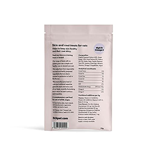 Itch | Piel y abrigo para gatos | Con Omega 3, biotina y zinc para piel brillante | paquete de 4
