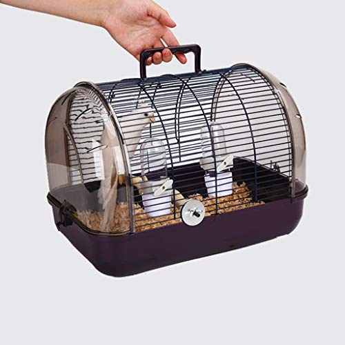 Jaula De Pájaros Transparente Portátil Jaula De Transporte De Loros Jaula De Pájaros Panorámica De Cristal Fácil De Llevar Pájaros Más Cómodos Regalo para La Familia