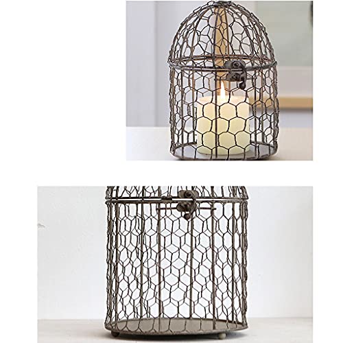 Jaula de vuelo de Jaula de pájaros retro Adornos de hierro antiguos Muebles de sala de estar Home Regalos de tejido Artesanías creativas adecuadas for disparos Jaula para Pájaros ( Color : A )