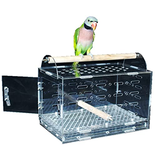 Jaula for Pájaros De Viaje Jaula De Transporte for Loros Jaula for Pájaros De Salida Ultraligera Estuche for Transporte De Sol Dorado Jaula Transparente for Pájaros