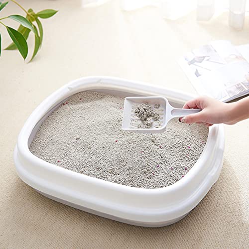 Jayehoze Arenero para Gatos, Gato Caja De Arena con Borde Berto, Bandeja Higiénica Gatos Gatitos Aseo Arenero Abierto para Mascotas Gatos Bandeja Sanitaria Plástica Standard