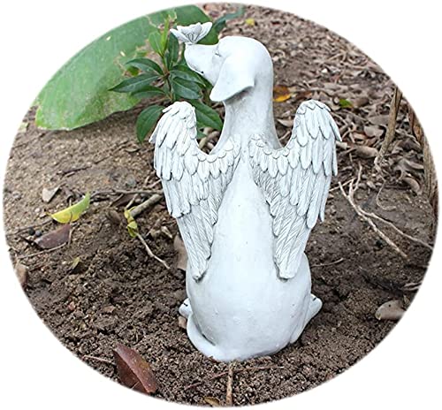 JeeKoudy Gato Perro ángel Tumba Marcador, Gato durmiendo con alas de ángel, Perro ángel Mascota Conmemorativa Tumba Marcador Tributo Estatua, Gato Perro ángel Tumba Marcador ornamen
