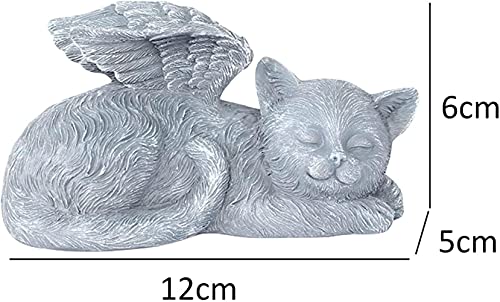 JeeKoudy Pet Memorial Dog Placas conmemorativas, Duerme Ángel Gato y Perro Estatua Conmemorativa Lápida, Ángel Pet Memorial Lápida Estatua, Siempre lo Eres