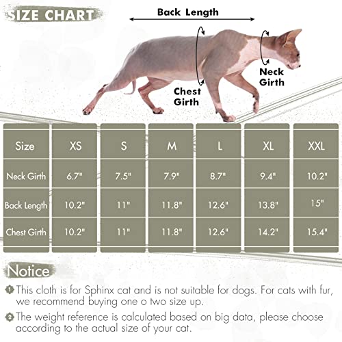 Jersey para Gatos Sphynx, Chaleco para Gatos Sin Pelo Pullover Mascotas Ropa Linda para Gatos Chaqueta de Suéter de Gato Jersey de Punto Camisas de algodón Transpirables y Elásticos(Amarillo, XL)