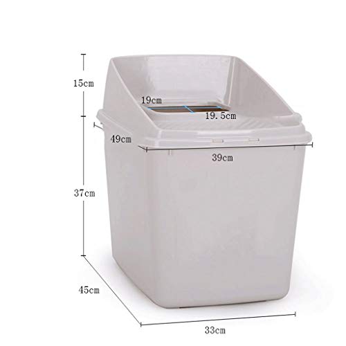 jinrun Sanitario Gatos Lavabo for la Basura de Gatos Artículos for Mascotas for Gatos Dentro de 20 kg Cat Litter Box (Color : Gray)