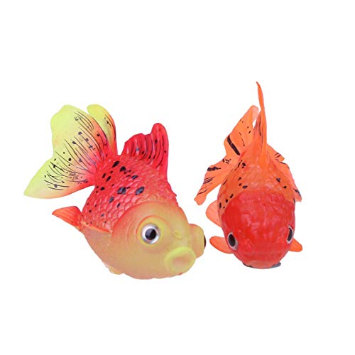 JJDSN Decoraciones de Acuario de Peces Artificiales de 3 Piezas - Decoraciones de Paisaje Flotante vívidas de Peces de Silicona Brillante - Adornos de pecera