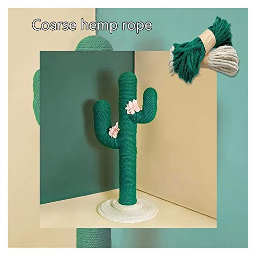 Jjwlkeji Árbol rascador para Gatos Cuerda de sisal de 10 Metros de 6 mm de diámetro, para árbol de Gato, Marco de Escalada Lindo Cactus (Color : Green)