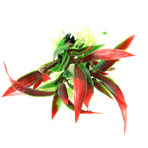Jorzer Pequeñas Plantas De Acuario Decoraciones para Acuarios Plantas Hidropónicas Rojo