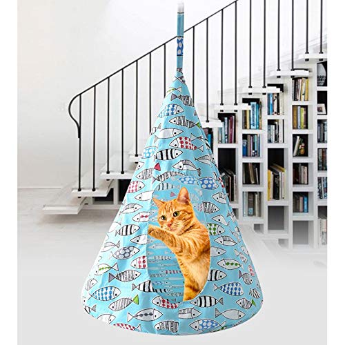 JTKDL Hamaca Mascota, Cuna de Gato, Columpio de Gato, Hamaca de Mascotas, Jaula de Gato Colgando Cama (Color : C, Size : Small)