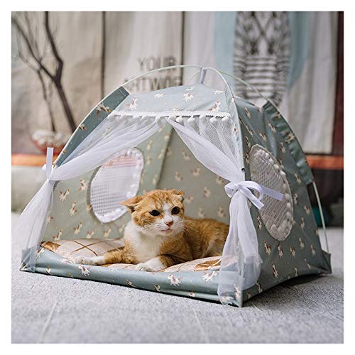 Juan-375 Invierno cálido Gato Cama Plegable Gatos pequeños Tienda Tienda de campaña Gatito para Canasta de Perro Camas Lindas Gatos Casas casero cojín Mascota Perrera para Exterior/Interior