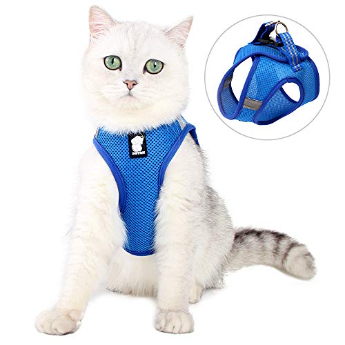Juego de arnés y Correa para Gato Ultraligero para Caminar a Prueba de Escape, Ajustable de Malla Suave en Acolchado para Correr, Chaleco para Gatos, Mascotas y Cachorros