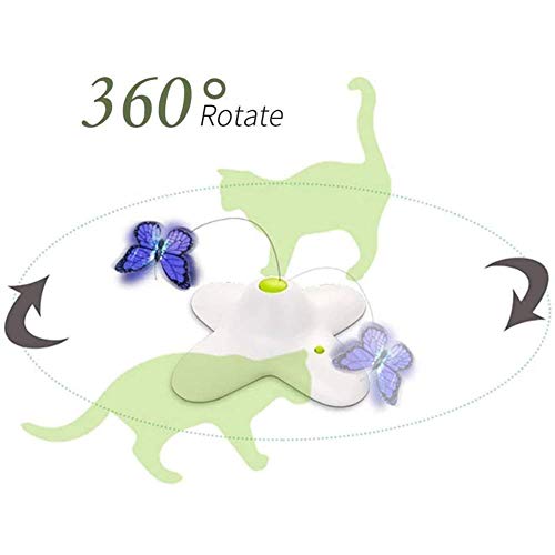 Juguete Automático para Gatos Movimiento Giratorio De 360 ​​Grados Activado Mariposa Divertido Juguete Mascota Gato Interactivo Fluttering Bug Cachorros Intermitente Toy-Cat_Toy Fácil De Limpiar