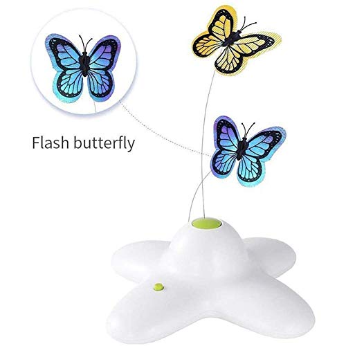 Juguete Automático para Gatos Movimiento Giratorio De 360 ​​Grados Activado Mariposa Divertido Juguete Mascota Gato Interactivo Fluttering Bug Cachorros Intermitente Toy-Cat_Toy Fácil De Limpiar