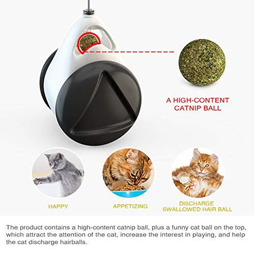 Juguete de giro del vaso de mascotas, juguetes para gatos para interiores, gatos Ruedas juguetes de entrenamiento con equilibrio, gatito interactivo Juguetes de juego gatitos Gatito Deportes Juguetes