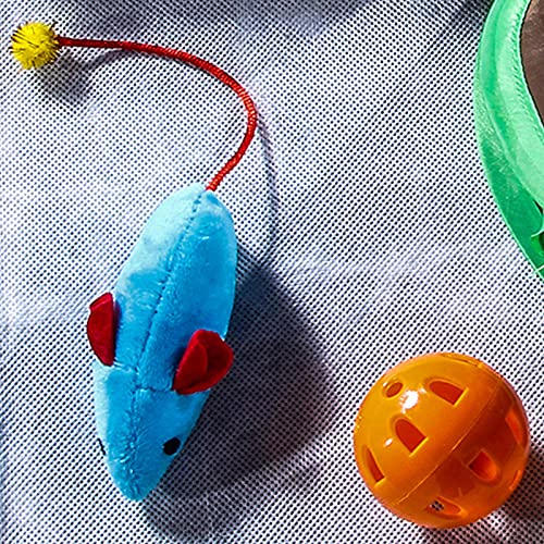 Juguete de túnel Juguete del gato Juguetes para mascotas Juguete de inteligencia Juguete divertido para gatos Con 9 hoyos Con ratones bola de campana gatitos Plegable Para mascotas Kitten Play Traning