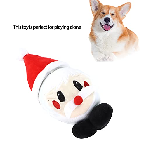 Juguete para cachorros, juguetes para perros, juguetes para perros de peluche, gorro de Papá Noel con forma de anciano, divertido juguete para perros, limpieza dental para perros, juego interactivo pa