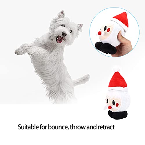 Juguete para cachorros, juguetes para perros, juguetes para perros de peluche, gorro de Papá Noel con forma de anciano, divertido juguete para perros, limpieza dental para perros, juego interactivo pa