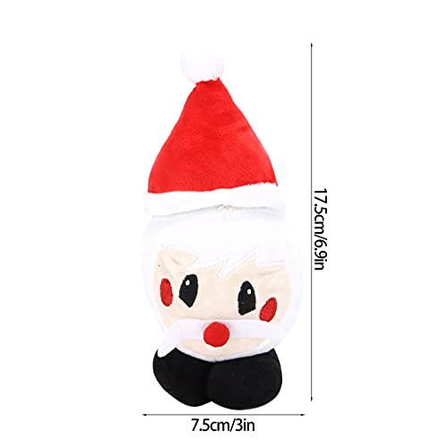 Juguete para cachorros, juguetes para perros, juguetes para perros de peluche, gorro de Papá Noel con forma de anciano, divertido juguete para perros, limpieza dental para perros, juego interactivo pa