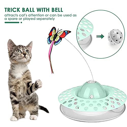 Juguete Para Gatos, Juguetes Interactivos De Mariposa Para Gatos, Eléctrico Con Forma Giratoria, Juguete Automático De Bola De Seguimiento Con Sonido De Gatito Para Interiores Con Alas Luminosas