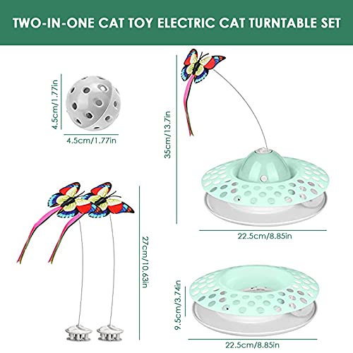 Juguete Para Gatos, Juguetes Interactivos De Mariposa Para Gatos, Eléctrico Con Forma Giratoria, Juguete Automático De Bola De Seguimiento Con Sonido De Gatito Para Interiores Con Alas Luminosas