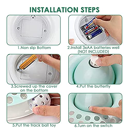Juguete Para Gatos, Juguetes Interactivos De Mariposa Para Gatos, Eléctrico Con Forma Giratoria, Juguete Automático De Bola De Seguimiento Con Sonido De Gatito Para Interiores Con Alas Luminosas