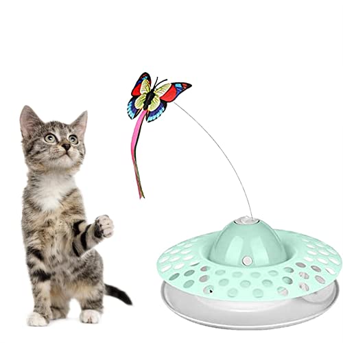 Juguete Para Gatos, Juguetes Interactivos De Mariposa Para Gatos, Eléctrico Con Forma Giratoria, Juguete Automático De Bola De Seguimiento Con Sonido De Gatito Para Interiores Con Alas Luminosas