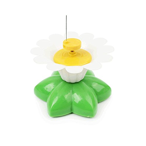 Juguete para mascota, eléctrico y giratorio, de alambre de acero, con mariposa o pájaro, para despertar interés o curiosidad en gatos
