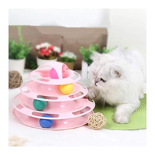 Juguetes Interactivos For Gatos Tower Of Tracks Juguete For Gatos Protección Ambiental Removible Juguete Educativo El Compañero Espiritual Del Gato Satisface Las Necesidades De Ejercicio De Kitty