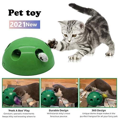 Juguetes interactivos para Gatos Pop, Juguete para Mascotas, Juguete para Gatos, Juguete para Mascotas, Juguete con Movimiento para Mascotas, automático, electrónico, Inteligente, Que se Mueve