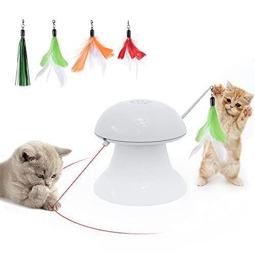 Juguetes para Gatos, Juguete EléCtrico para Gatos, 2 En 1 Intelligence Gato De Juguete Juego Rotar (S)
