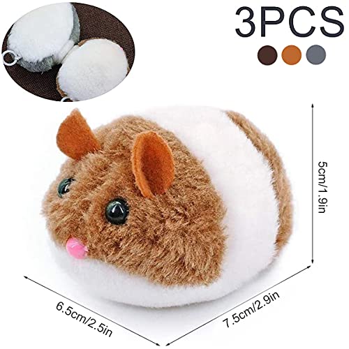 Juguetes para Gatos Tomicy Ratones para Gatos de Peluche, Juguetes Interactivos para Gatos, Juguetes Gatos Raton de Peluche, Ratones para Gatos Que Se Mueven Ratón de Juguete Lindo Gato 2 Piezas