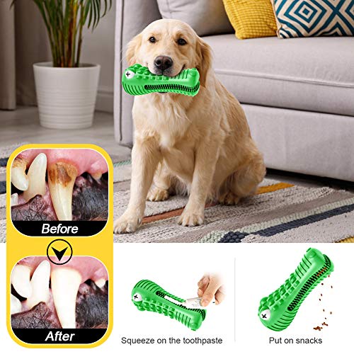 Juguetes para Masticar Perros, Cepillos de Dientes para Perros Resistentes a Los Mordiscos y Chirridos Indestructibles, con Sabor a Leche, Aptos para Perros Medianos y Grandes